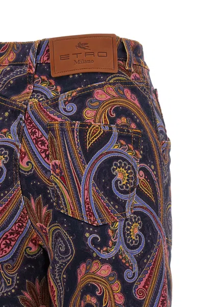Etro Paisley-print Flared Jeans In Multi