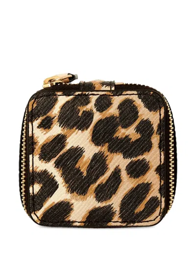 Smythson Leopard-print Leather Trinket Case In Multi