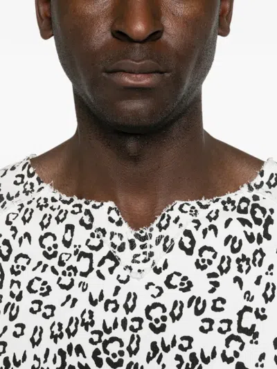 Pre-owned Balmain 2010s Leopard-pattern T-shirt In White