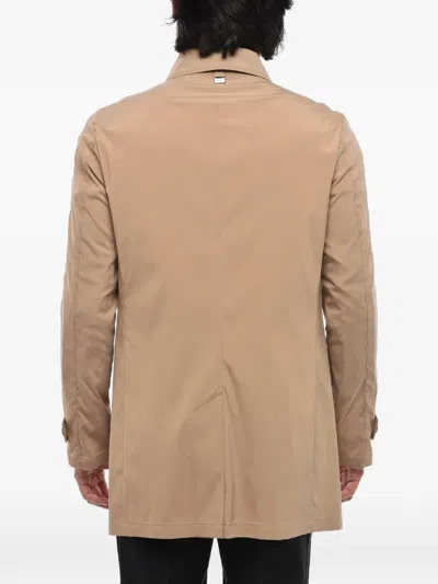 Corneliani Raglan-sleeve Coat In Brown