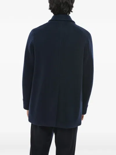 Corneliani Zip-up Four-pocket Coat In Blue