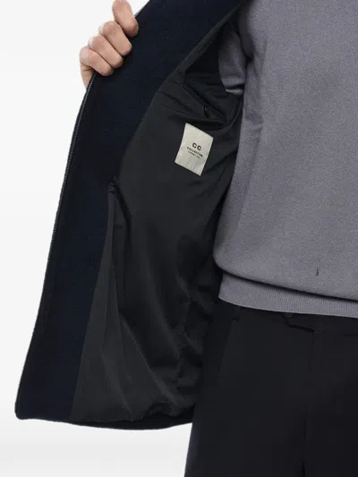 Corneliani Zip-up Four-pocket Coat In Blue