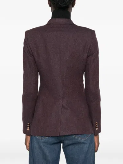 Tagliatore Herringbone-pattern Double-breasted Blazer In Neutral