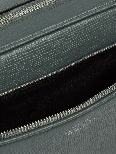 Smythson Double-zip Shoulder Bag In Green