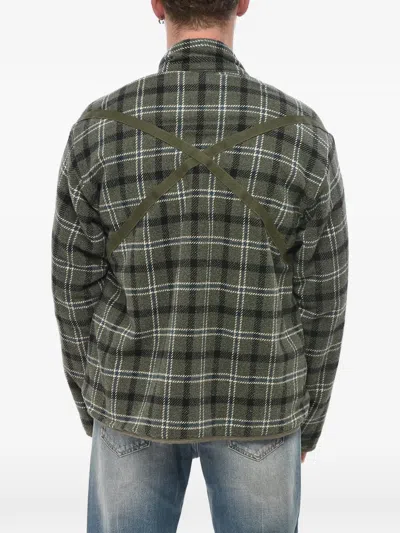 Greg Lauren Reversible Checked Overshirt In Multi