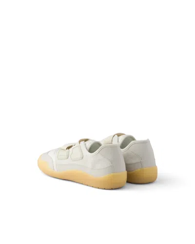 Prada Speedrock Technical Mesh And Leather Sneakers In Black