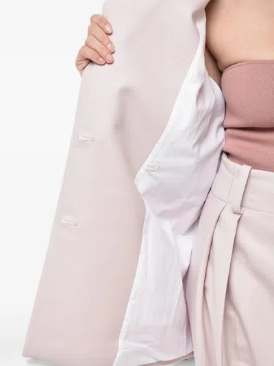Super Blond Double-breasted Oversized Blazer In Neutral