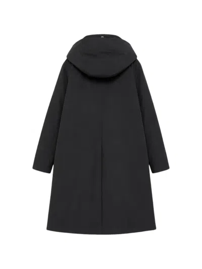 LAYERED HOODED COAT