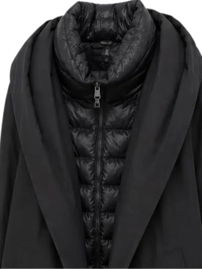 LAYERED HOODED COAT