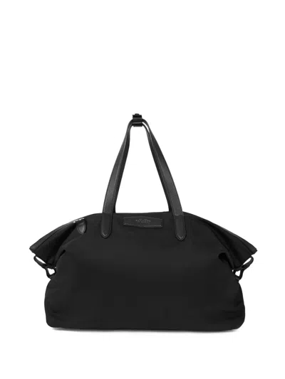 Smythson 노턴 캔버스 트래블 백 In Black