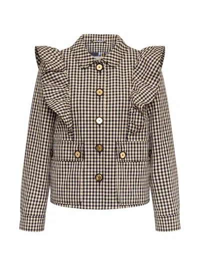 RUFFLED GINGHAM JACKET