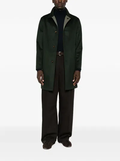 Kired Reversible Button-up Coat In Black