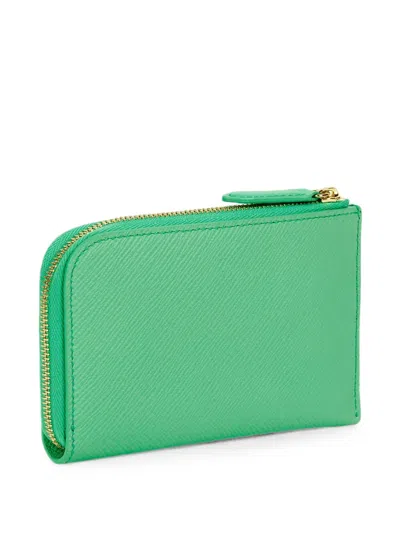 Smythson 레더 지갑 In Green