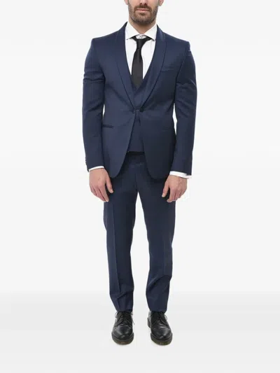 Corneliani Shawl-lapel Suit In Blue