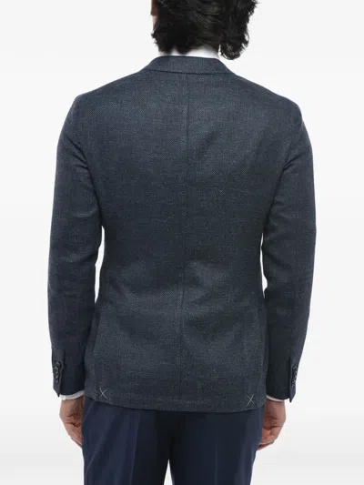 Corneliani Single-breasted Patch-pocket Blazer In Blue