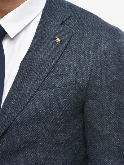Corneliani Single-breasted Patch-pocket Blazer In Blue
