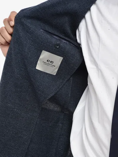Corneliani Single-breasted Patch-pocket Blazer In Blue