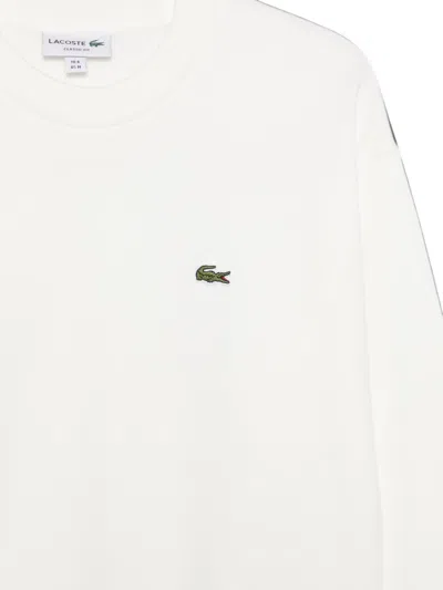 Lacoste Green Classic Soft Sweatshirt In White