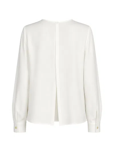 Dušan Button-cuff Slit-back Blouse In White