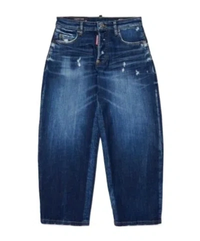 Dsquared2 Amelia Distressed Jeans In Blue