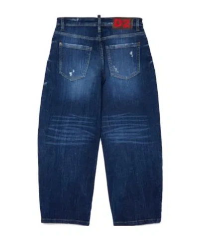 Dsquared2 Amelia Distressed Jeans In Blue