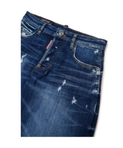 Dsquared2 Amelia Distressed Jeans In Blue