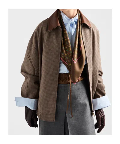 Prada Long-sleeved Casual Jacket In Multi