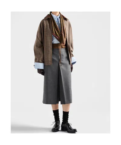 Prada Long-sleeved Casual Jacket In Multi