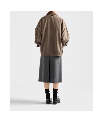 Prada Long-sleeved Casual Jacket In Multi