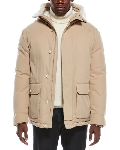 Brunello Cucinelli Down Coat In Neutral