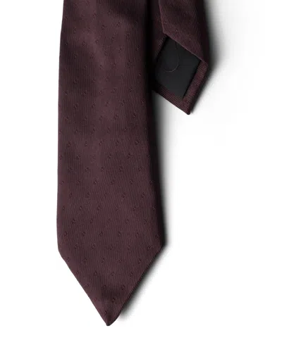 Prada Silk Tie In Plum