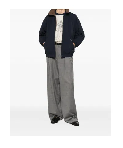 Prada Long-sleeved Down Jacket In Brown