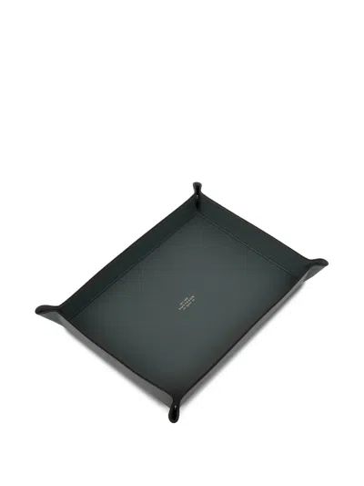 Smythson 파나마 레더 보석함 In 그린