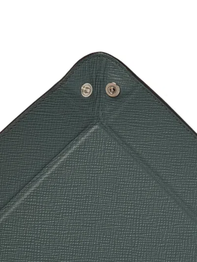 Smythson 파나마 레더 보석함 In 그린