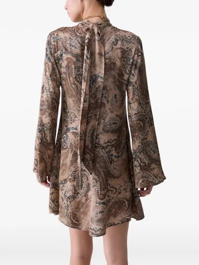 Liu •jo Printed Satin Mini Dress In Multi