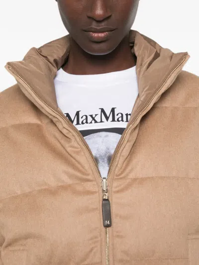 Max Mara Quilted Jacket In Neutral