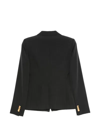 Tagliatore Double-breasted Peak-lapels Suit In Black