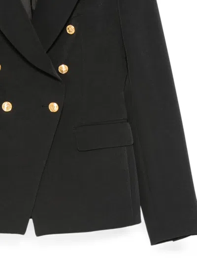 Tagliatore Double-breasted Peak-lapels Suit In Black