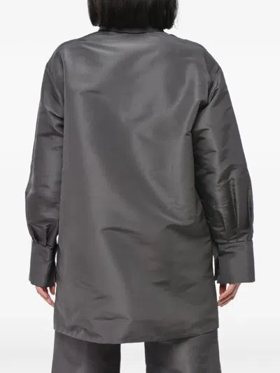 Super Blond Val Silk Blouse In Gray