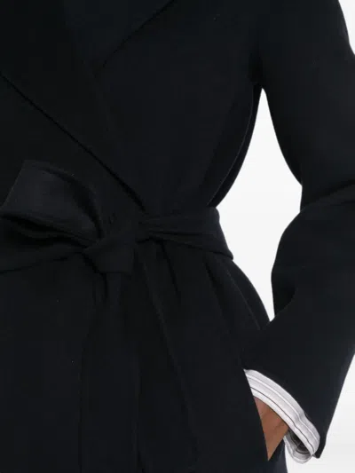 S Max Mara Poldo Belted Coat In Blue