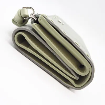 Pre-owned Fendi Green Leather Wallet (tri-fold) ()