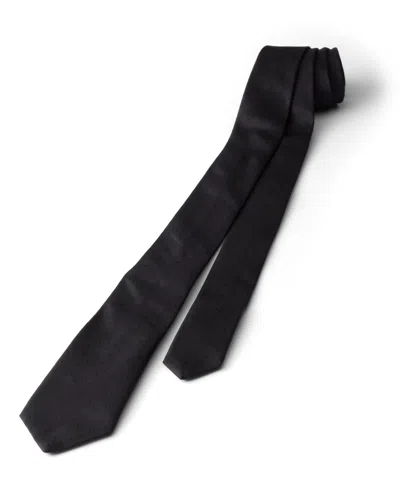 Prada Silk Tie In Black