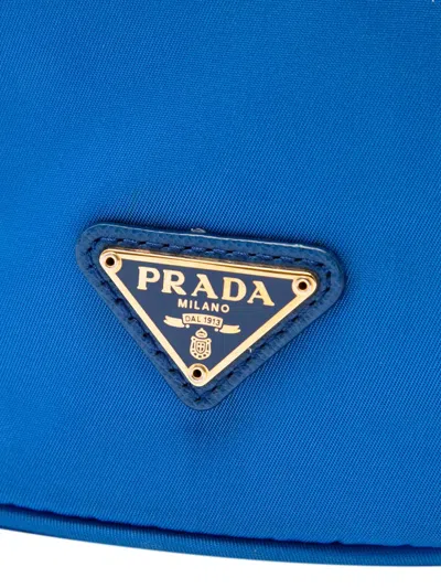 Pre-owned Prada 2000-2013 Tessuto Drawstring Pouch In Blue