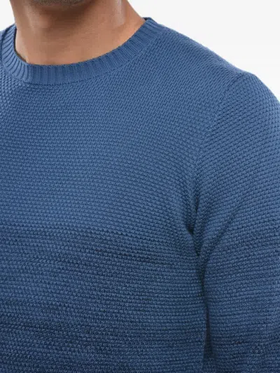Corneliani Ombré-effect Crew-neck Sweater In Blue