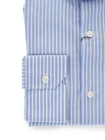 Corneliani Striped Shirt In Blue