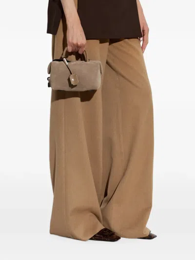 Max Mara Suede Tote Bag In Brown