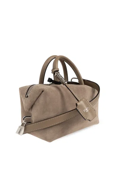 Max Mara Suede Tote Bag In Brown