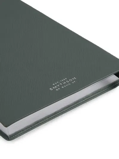 Smythson 첼시 레더 노트 In Green
