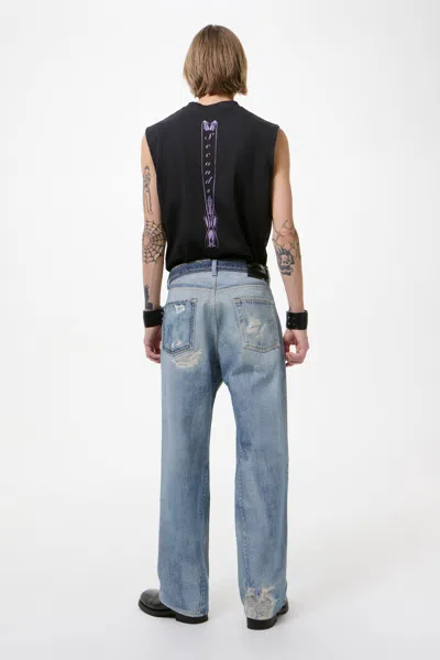 Our Legacy High Waist Boyfriend Jeans With Distressed Finish In Gray