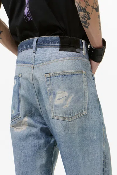 Our Legacy High Waist Boyfriend Jeans With Distressed Finish In Gray